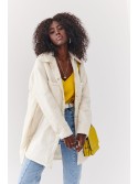 Oversized thin jacket with collar ekri 5822 - Online store - Boutique